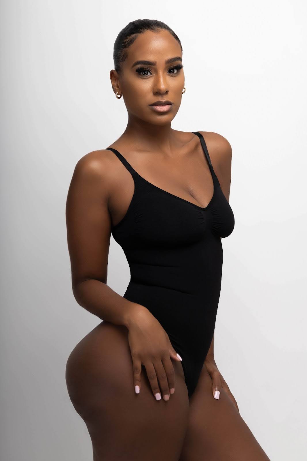 Thong bodysuit black