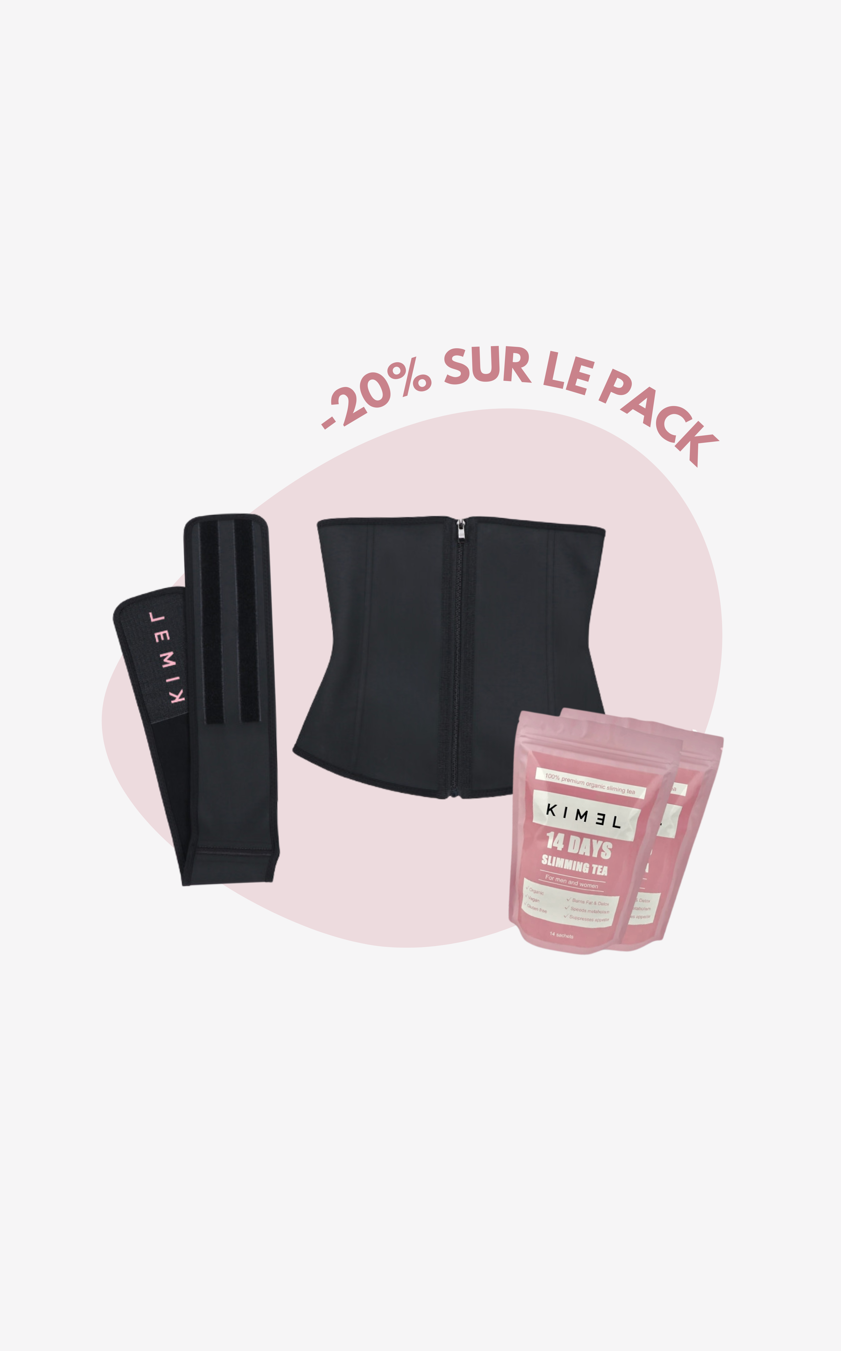 Pack Gaine Bande Detachable Et The Detox Deux Sachets